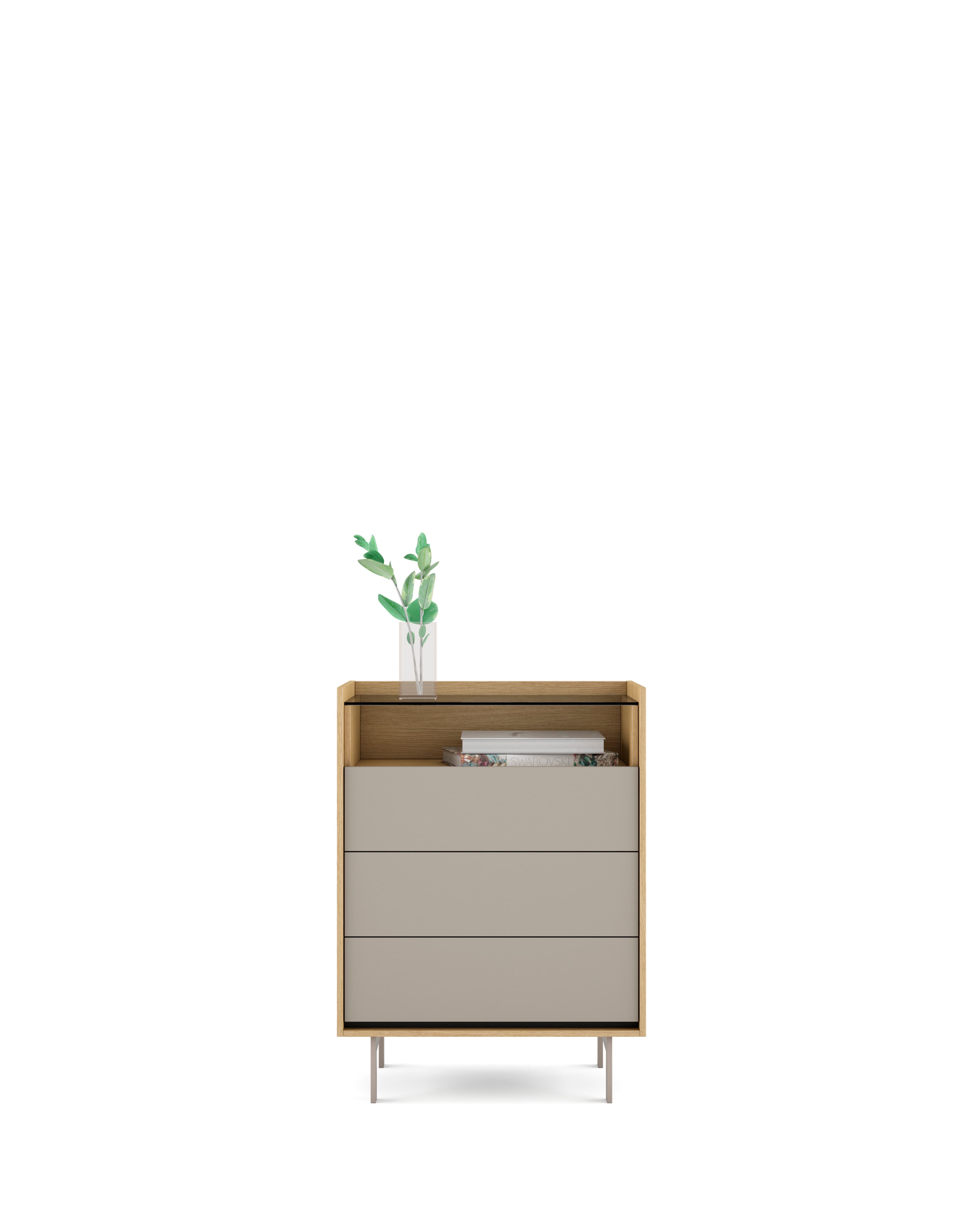 MESITA KUBIK CRISTAL C - 3 CAJONES