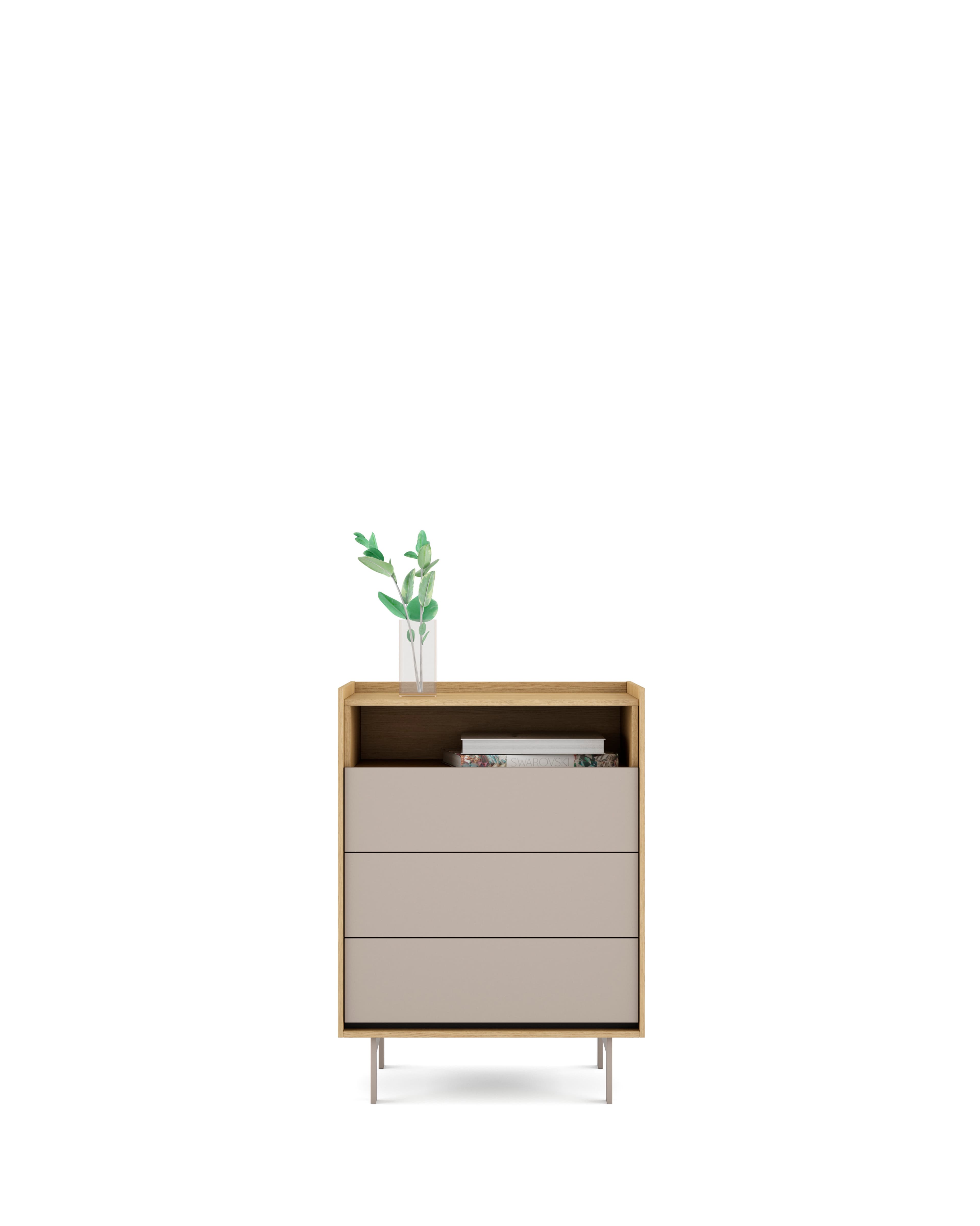 MESITA KUBIK TAPA MADERA C - 3 CAJONES